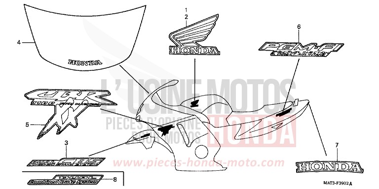 STRIPE/MARK (X/Y/1/2/3/4) for Super Blackbird ACCURATE SILVER METALLIC (NH146) from 2003